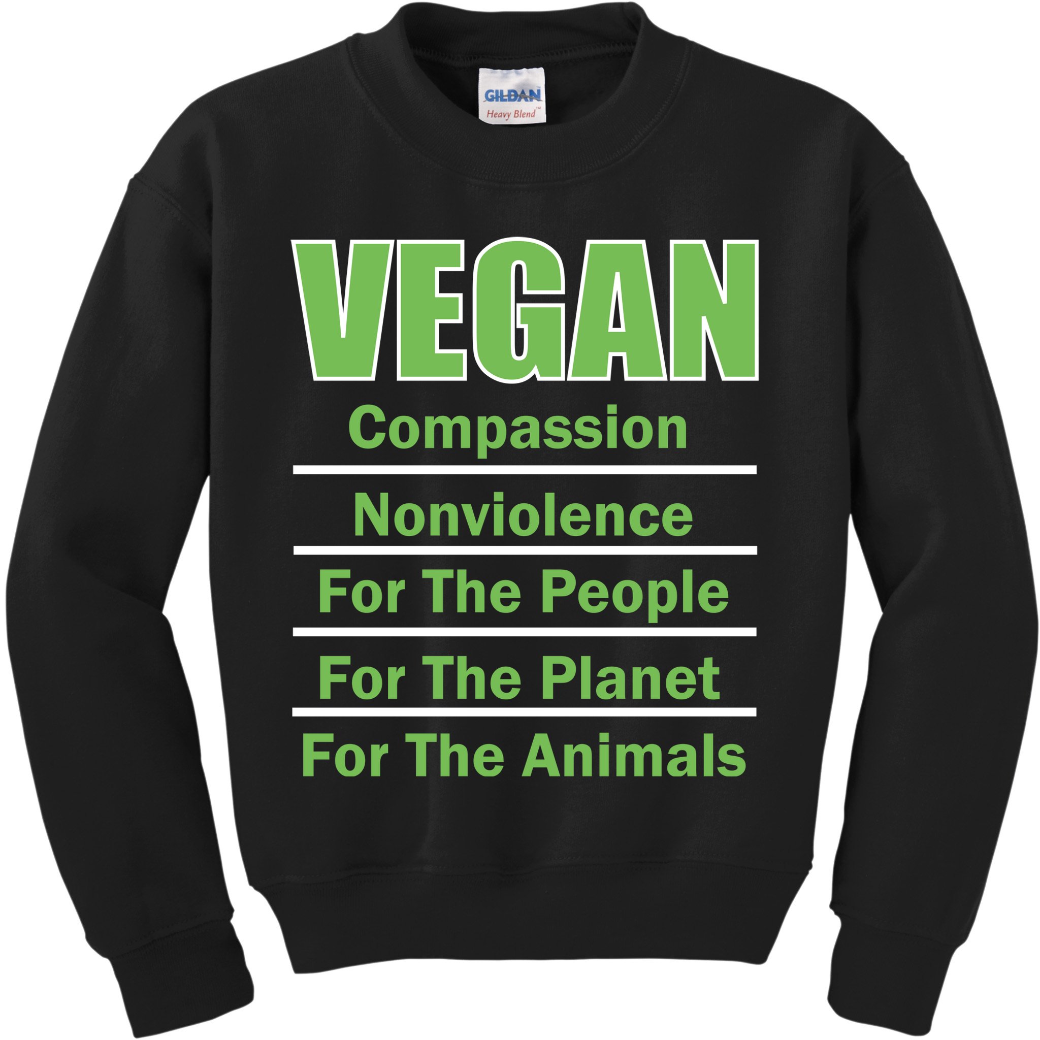 Vegan Message Kids Sweatshirt