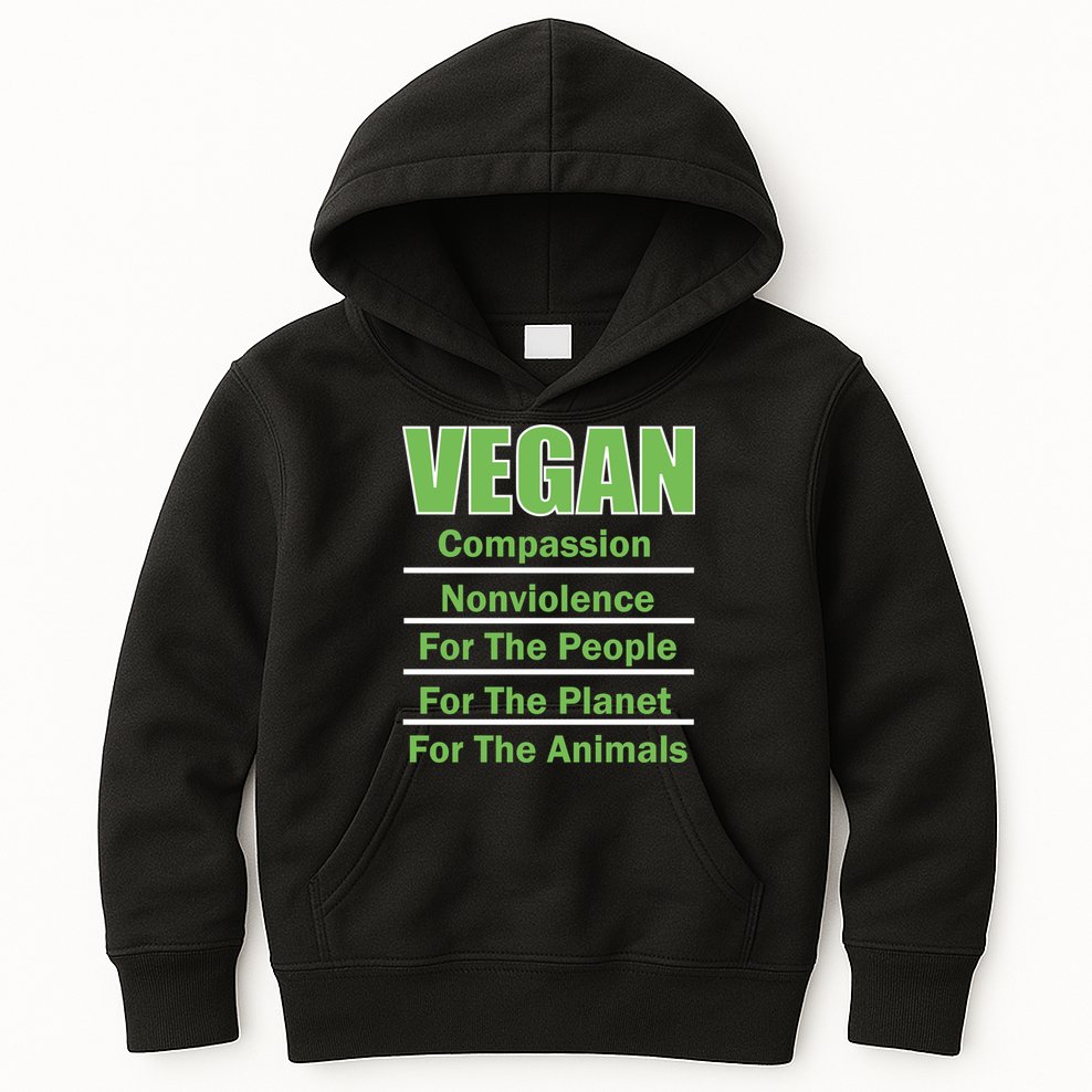 Vegan Message Kids Hoodie