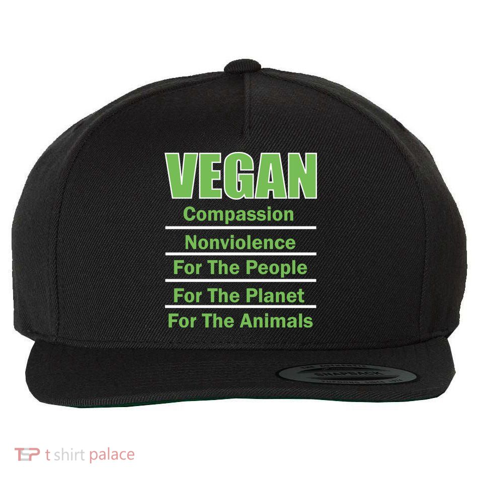 Vegan Message Wool Snapback Cap