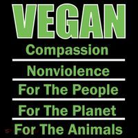 Vegan Message Zip Tote Bag
