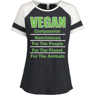 Vegan Message Enza Ladies Jersey Colorblock Tee