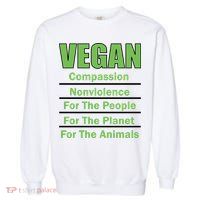 Vegan Message Garment-Dyed Sweatshirt