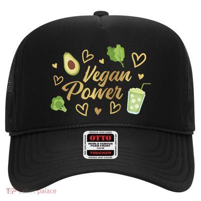 Vegan Power High Crown Mesh Back Trucker Hat