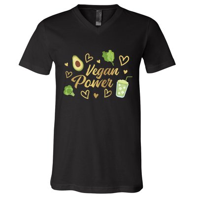 Vegan Power V-Neck T-Shirt