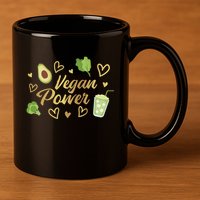 Vegan Power 11oz C Handle Ceramic Mug