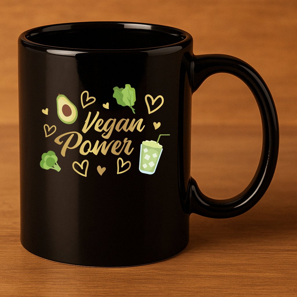 Vegan Power 11oz C Handle Ceramic Mug