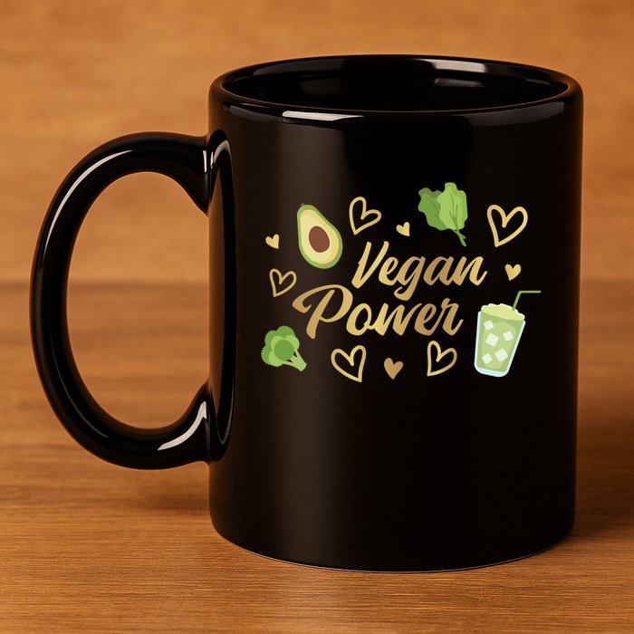 Vegan Power 11oz C Handle Ceramic Mug