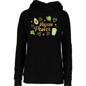 Vegan Power Womens Funnel Neck Pullover Hood