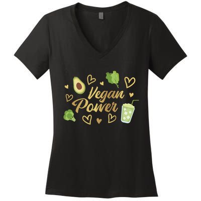 Vegan Power Women's V-Neck T-Shirt
