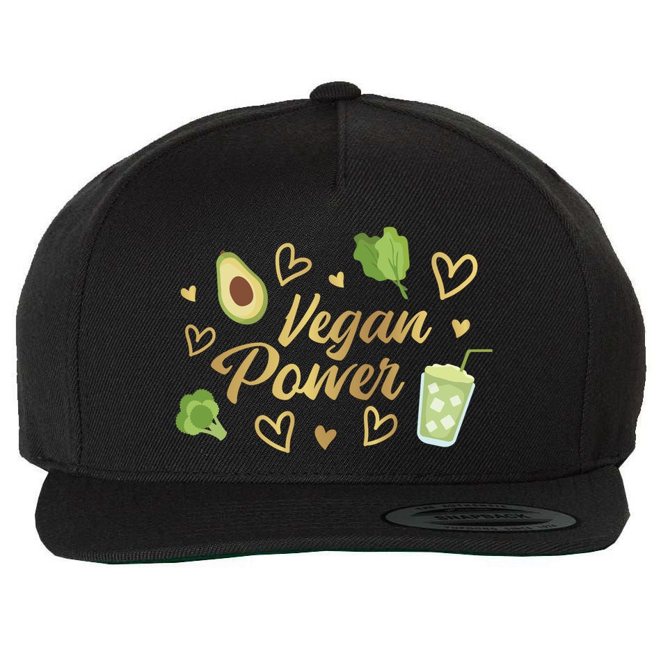 Vegan Power Wool Snapback Cap