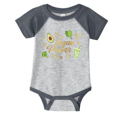 Vegan Power Infant Baby Jersey Bodysuit