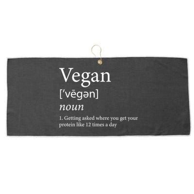 Vegan Protein Definition Large Microfiber Waffle Golf Towel