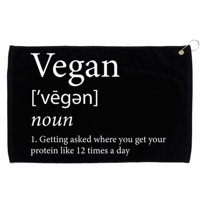 Vegan Protein Definition Grommeted Golf Towel