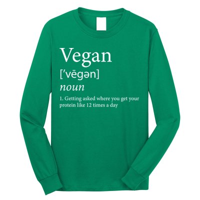 Vegan Protein Definition Long Sleeve Shirt