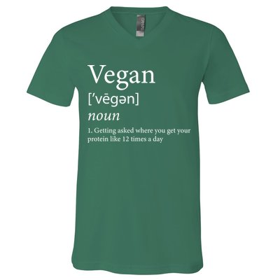 Vegan Protein Definition V-Neck T-Shirt