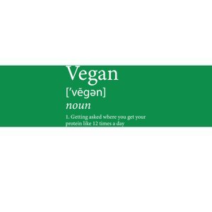 Vegan Protein Definition Bumper Sticker