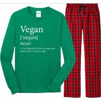 Vegan Protein Definition Long Sleeve Pajama Set