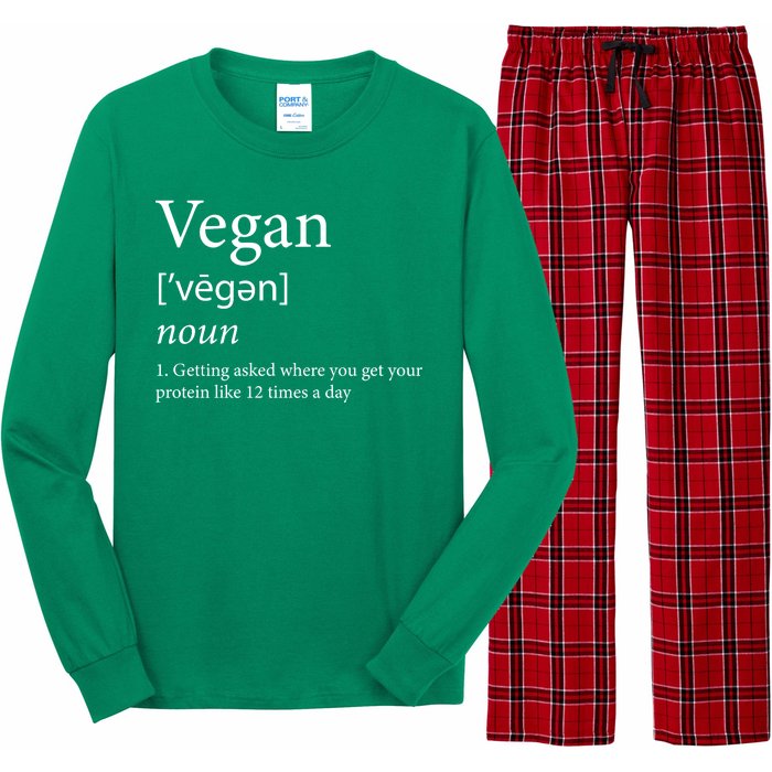 Vegan Protein Definition Long Sleeve Pajama Set