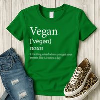Vegan Protein Definition Womens T-Shirt