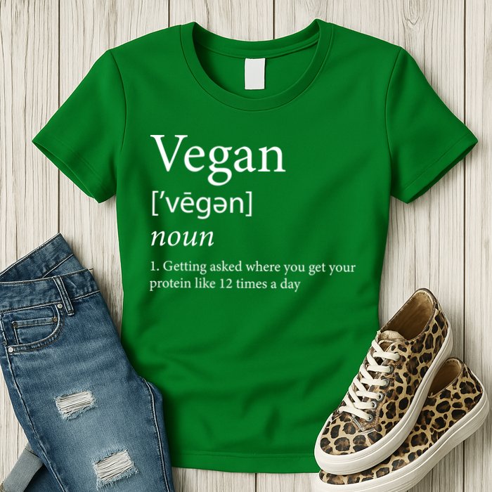 Vegan Protein Definition Womens T-Shirt