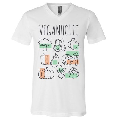 Veganholic V-Neck T-Shirt
