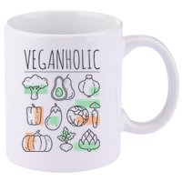 Veganholic 11oz C Handle Ceramic Mug
