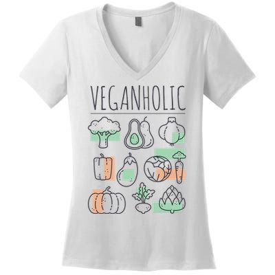 Veganholic Women's V-Neck T-Shirt