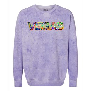 Vegas - Las Vegas Logo Colorblast Crewneck Sweatshirt