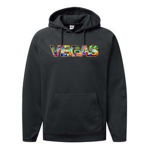 Vegas - Las Vegas Logo Performance Fleece Hoodie