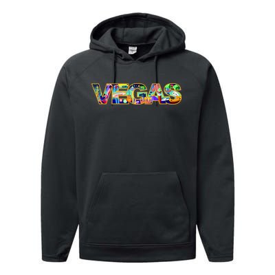 Vegas - Las Vegas Logo Performance Fleece Hoodie