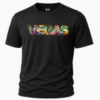 Vegas - Las Vegas Logo Cooling Performance Crew T-Shirt