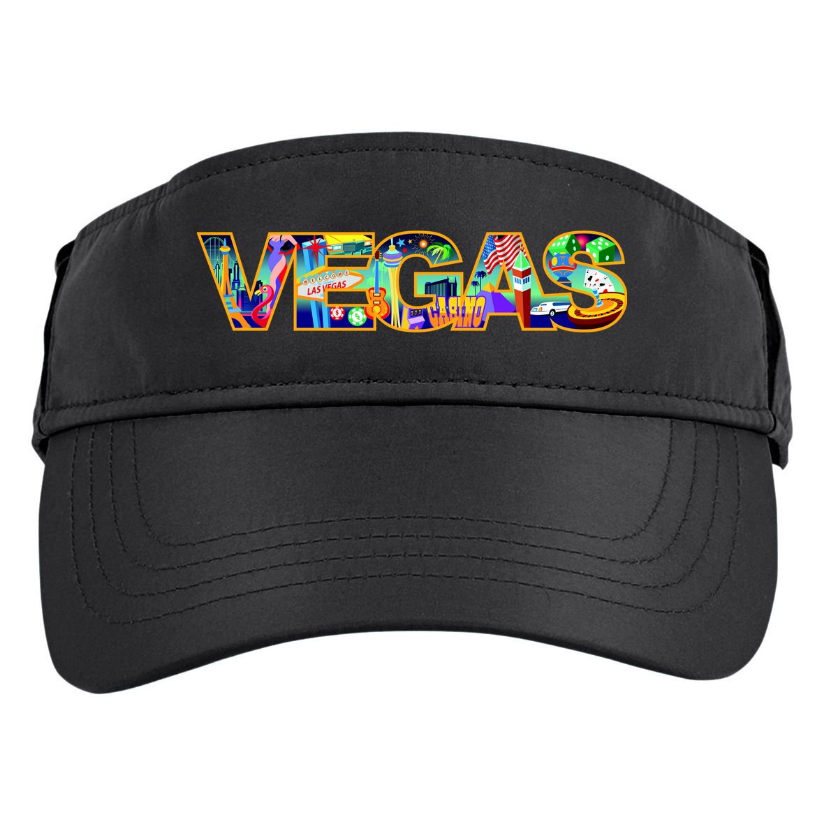 Vegas - Las Vegas Logo Adult Drive Performance Visor
