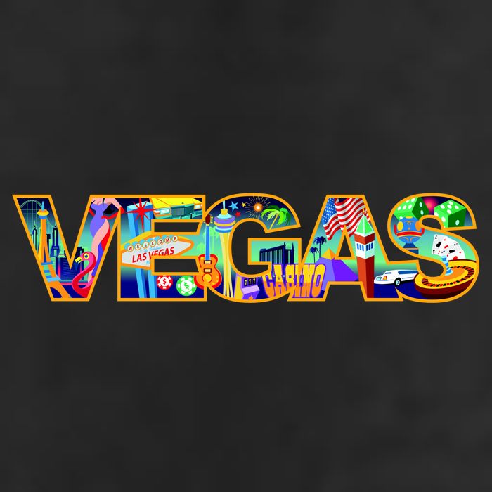 Vegas - Las Vegas Logo Adult Drive Performance Visor