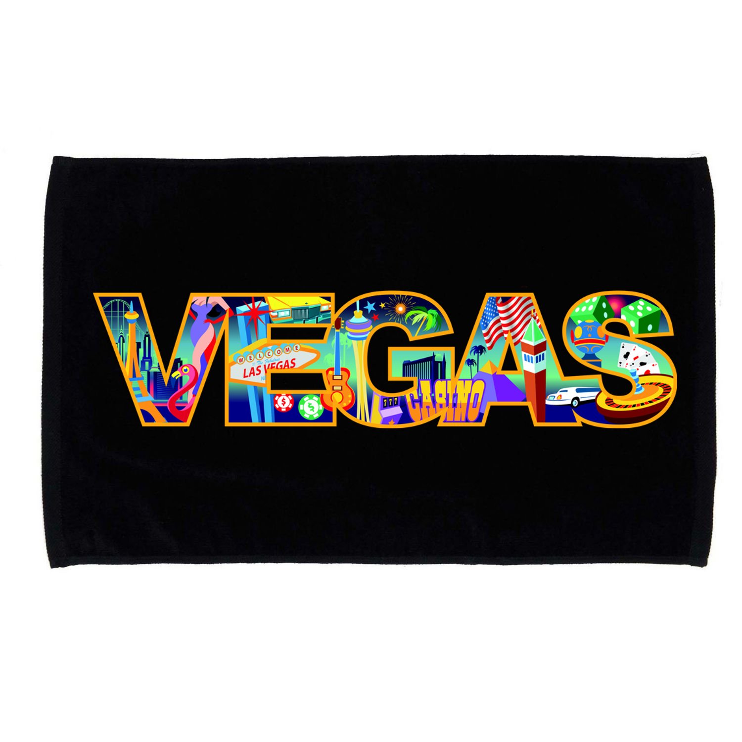 Vegas - Las Vegas Logo Microfiber Hand Towel