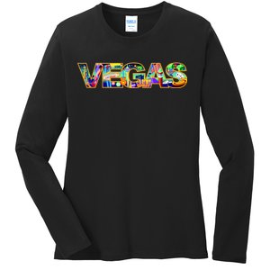 Vegas - Las Vegas Logo Ladies Long Sleeve Shirt