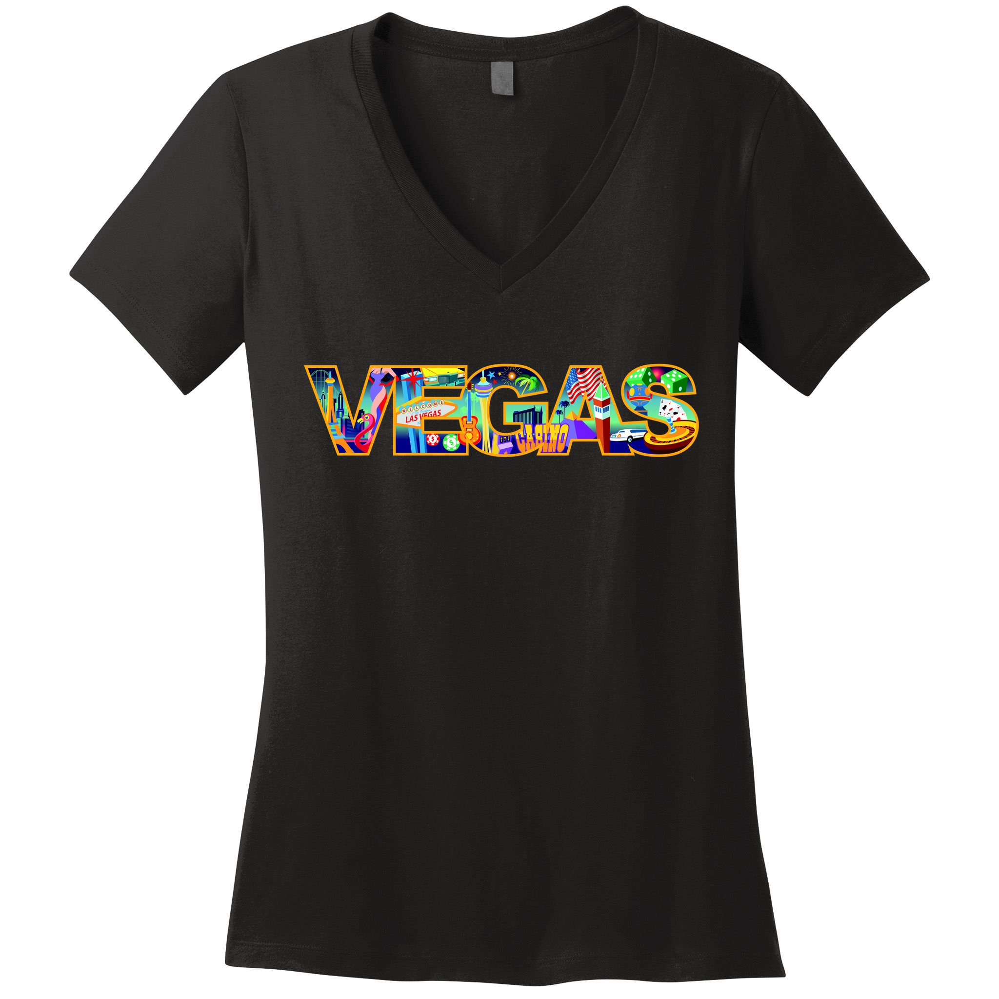Vegas - Las Vegas Logo Women's V-Neck T-Shirt