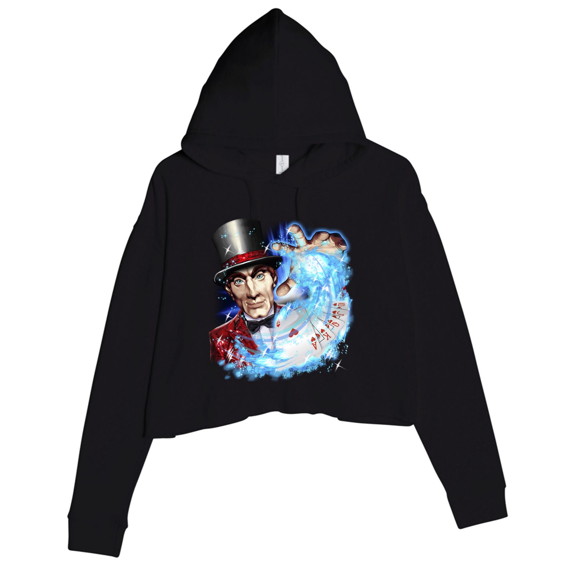 Vegas Magician Crop Fleece Hoodie