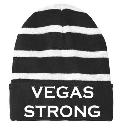 Vegas Strong Striped Beanie with Solid Band