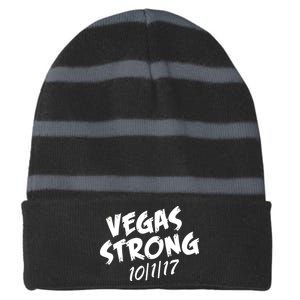 Vegas Strong 10-1-17 Striped Beanie with Solid Band