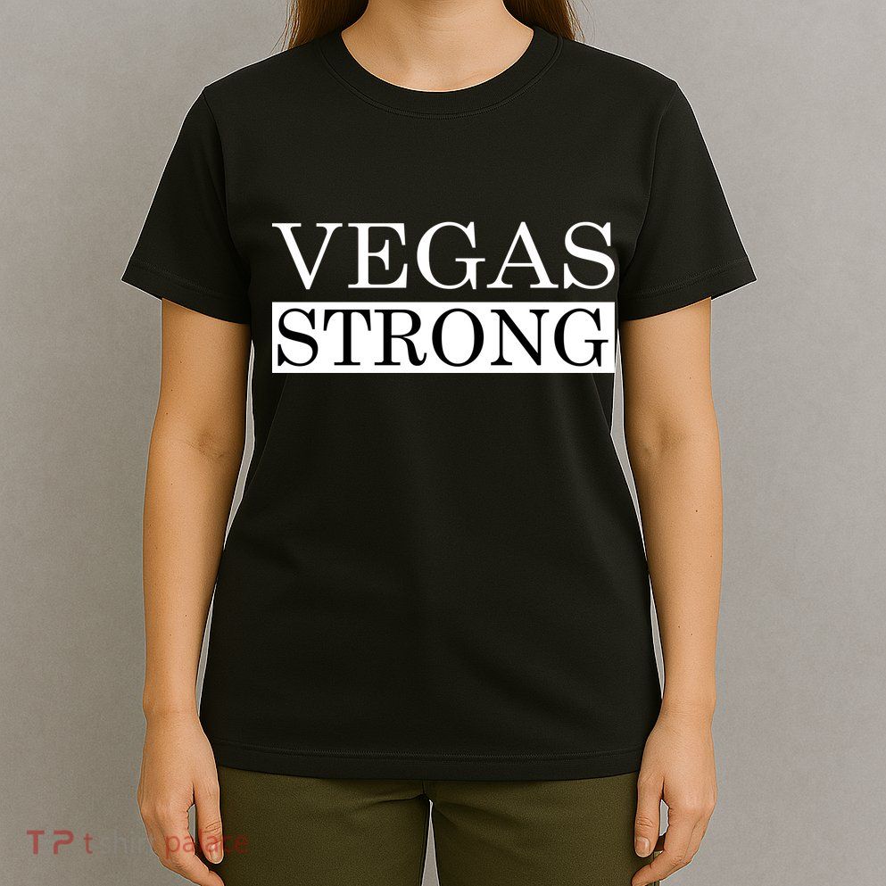 Vegas Strong Classy News Text T-Shirt