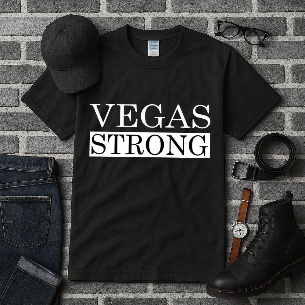 Vegas Strong Classy News Text Tall T-Shirt