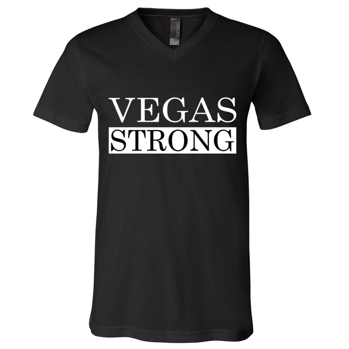 Vegas Strong Classy News Text V-Neck T-Shirt