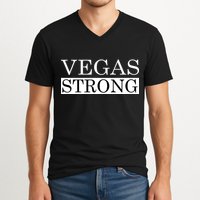 Vegas Strong Classy News Text V-Neck T-Shirt