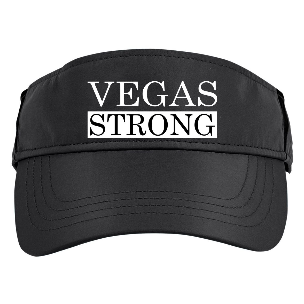 Vegas Strong Classy News Text Adult Drive Performance Visor