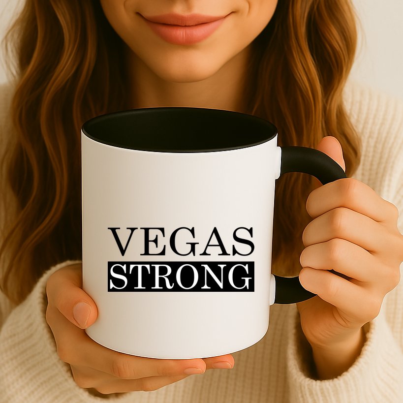 Vegas Strong Classy News Text Mug