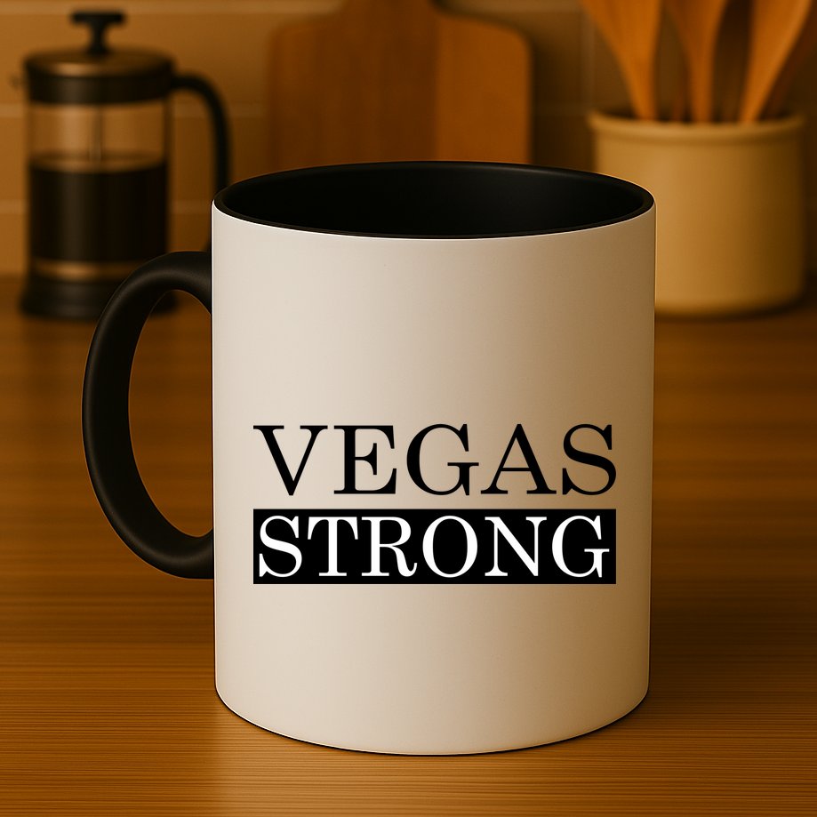 Vegas Strong Classy News Text Mug