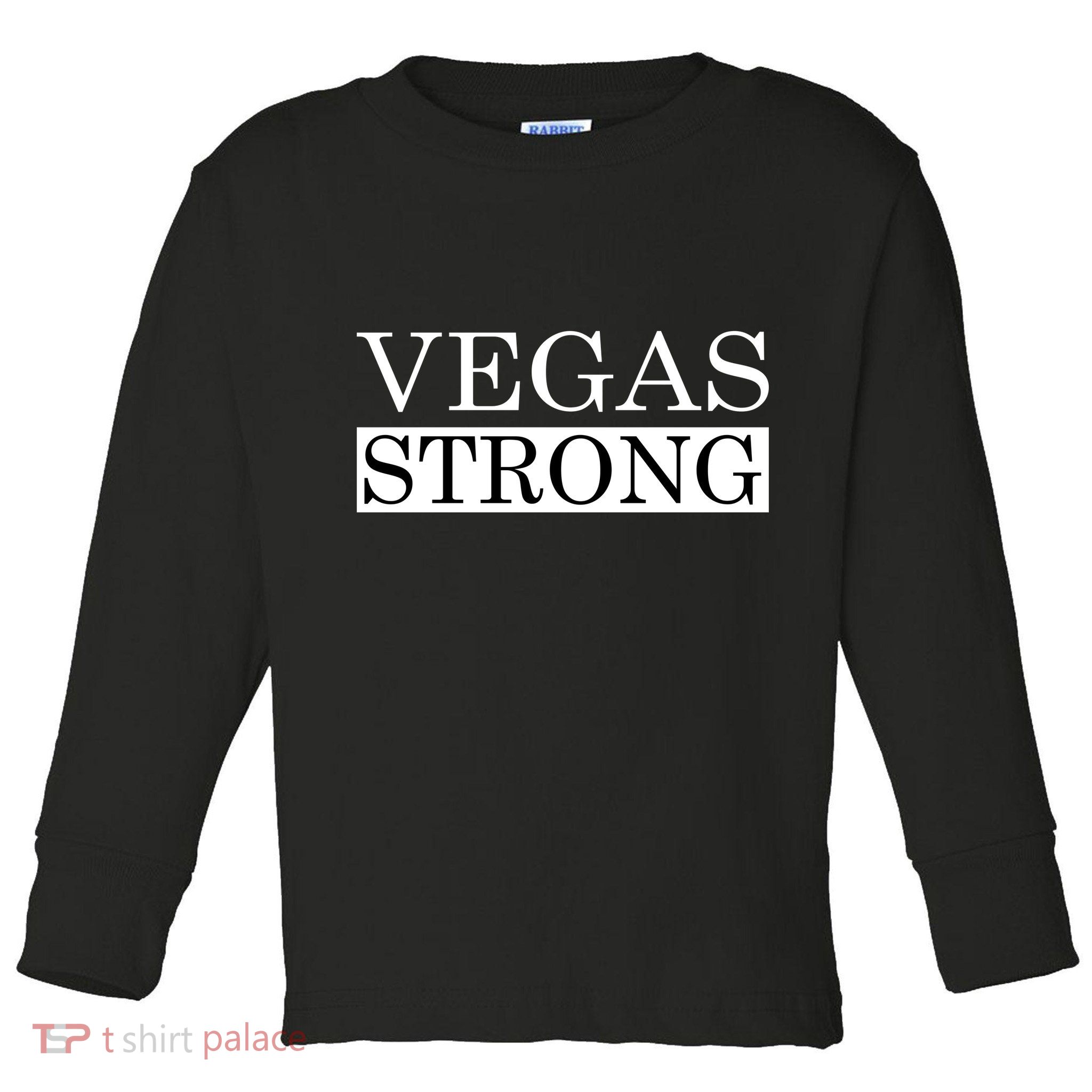 Vegas Strong Classy News Text Toddler Long Sleeve Shirt