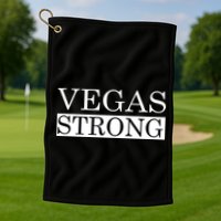 Vegas Strong Classy News Text Golf Towel