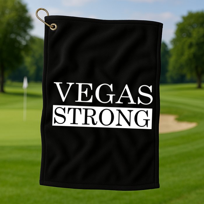 Vegas Strong Classy News Text Golf Towel