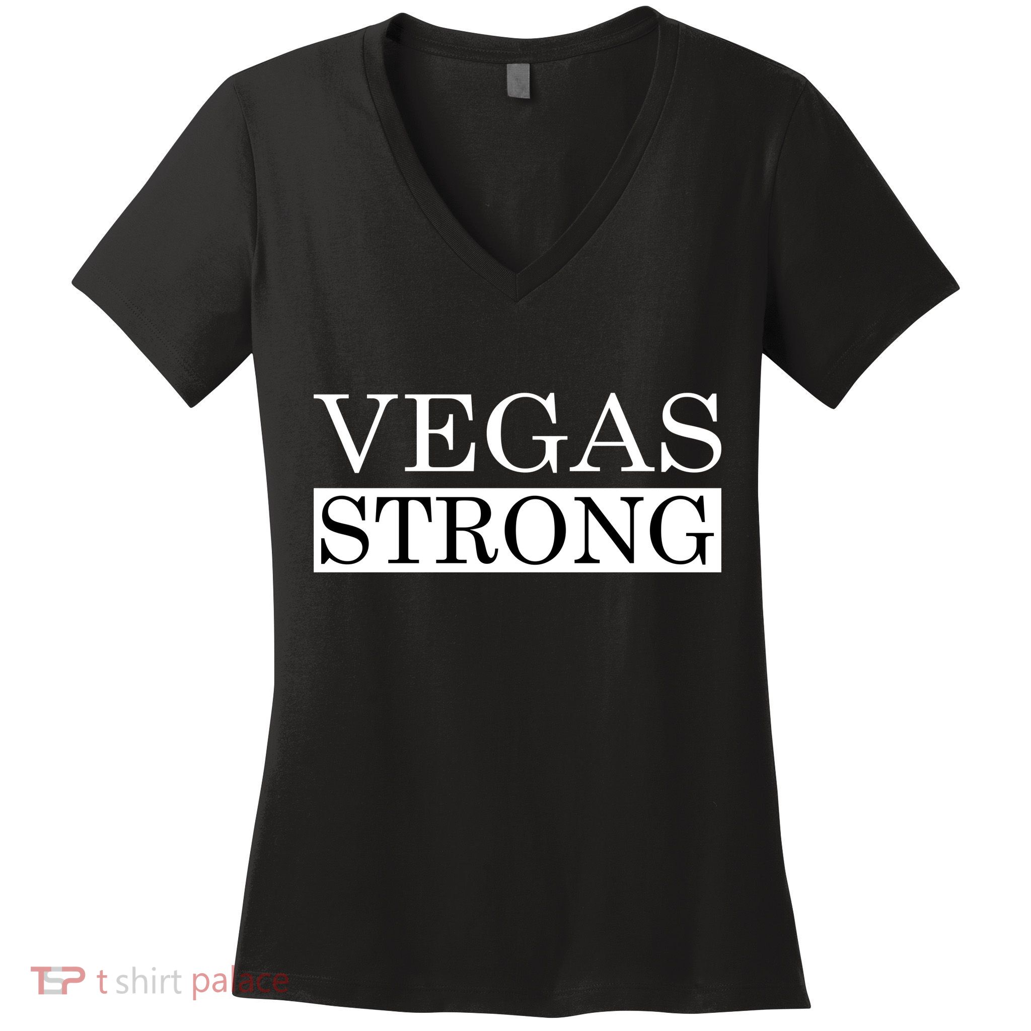 Vegas Strong Classy News Text Women's V-Neck T-Shirt